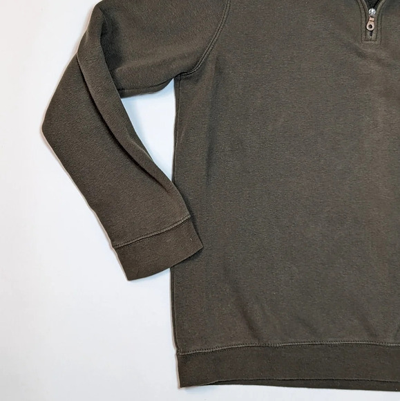Men's Croft & Barrow® Easy-Care  Extra Soft Quarter-Zip Fleece Pullover M Green - Picture 7 of 8